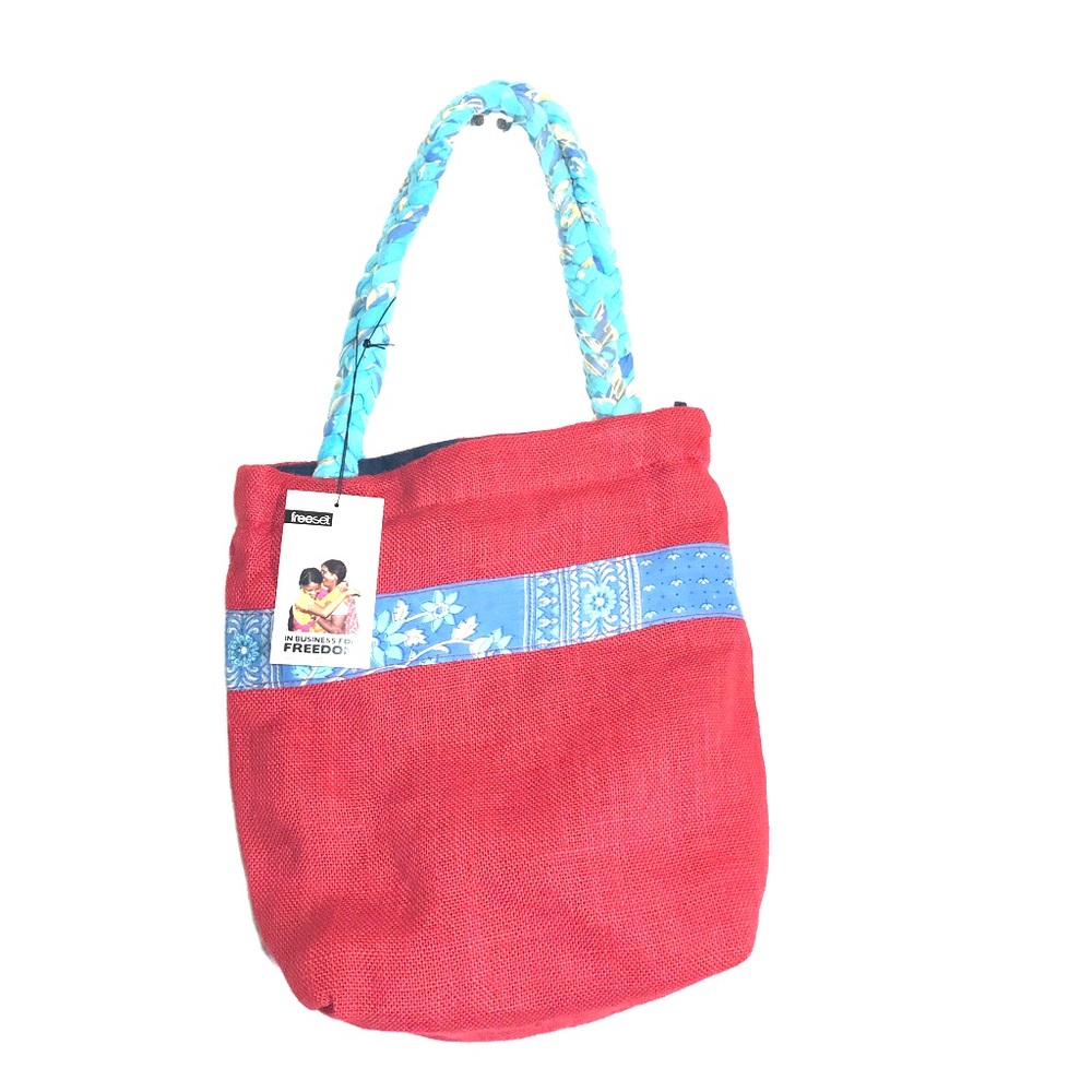 Freeset Fair Trade Burlap Tote Bag Sack